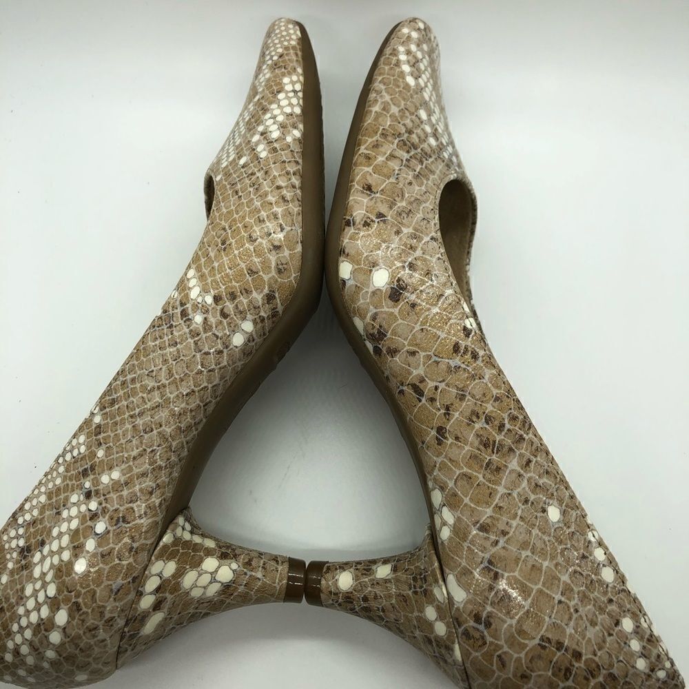 Aerosoles Bone Snake Skin Pattern Cheerful Pumps Comfort Shoes New Size 5 - Picture 8 of 13